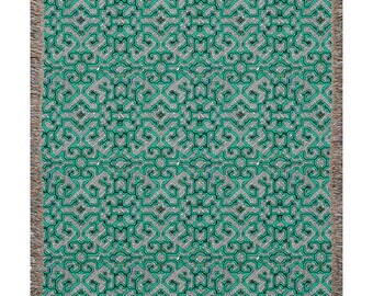 Peruvian hand embroidered Shipibo Conibo ethnic tribal fabric textile SHP3