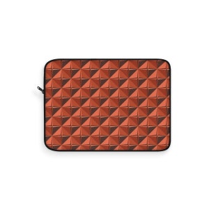Laptop Sleeve voor een Macbook met 3d optische illusie geometrische rode origami ontwerp