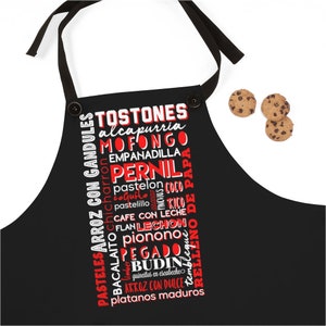 Puerto Rican Food Apron Lightweight Apron Puerto Rico Foodie Chef Gift Lechón Tostones Boricua