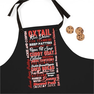 Jamaican Food Apron Jamaica Foodie Jerk Chicken Oxtail West Indies Caribbean Gift Idea