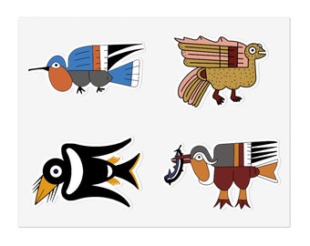 Nazca Moody Pelican Sticker Sheets Ancient Peruvian Bird Lover - Etsy