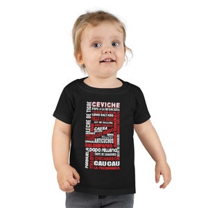 Peruvian Food Toddler T-shirt Peru Kids Shirt Ceviche Lomo Saltado Leche de Tigre Lima Peruvian Gift Idea
