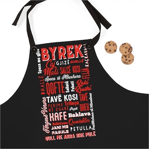 Albanian Apron Lightweight Albania Food Kitchen Gift Shqip Tirana Byrek Albania Apron