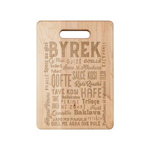 Albanian Cutting Board Albania Food Shqiptar Tirana Byrek Albanian Gift Wooden Cutting Board