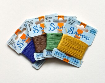 4x Stickgarn Retors Du Nord von Sajou, Sticktwist, Garn Set, DIY, Stickerei Garn, Stickgarn Set