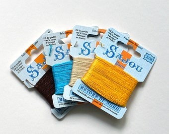 4x Stickgarn Retors Du Nord von Sajou, Sticktwist, Garn Set, DIY, Stickerei Garn, Stickgarn Set