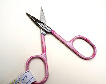 Embroidery scissorsin pink, small needlework scissors, embroidery accessories, scissors 9cm, embroidery scissors blue and black colored