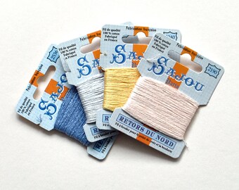 4x Stickgarn Retors Du Nord von Sajou, Sticktwist, Garn Set, DIY, Stickerei Garn, Stickgarn Set