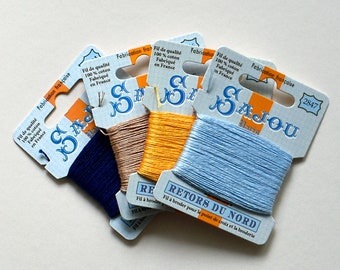 4x Stickgarn Retors Du Nord von Sajou, Sticktwist, Garn Set, DIY, Stickerei Garn, Stickgarn Set