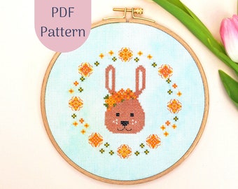 Embroidery Template PDF "Hase" Download Template, DIY, Digital File, Embroidery  Cross Stitch