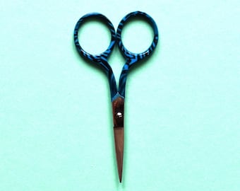 Embroidery scissors by DMC, small needlework scissors, embroidery accessories, scissors 9cm, embroidery scissors blue and black colored