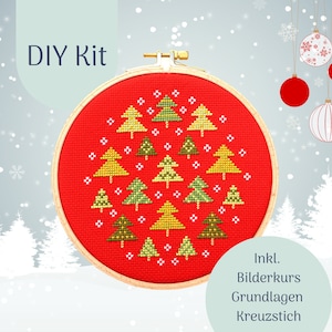 Cross Stitch Kit &quot;Tannenmix&quot;, DIY Kit Christmas