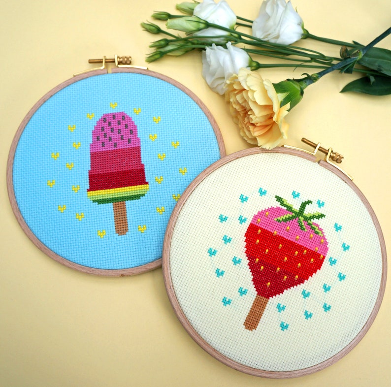 Embroidery Kit Melone am Stil DIY Kit, cross stitch kit for Summer image 8