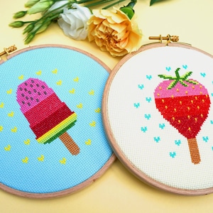 Embroidery Kit Melone am Stil DIY Kit, cross stitch kit for Summer image 9