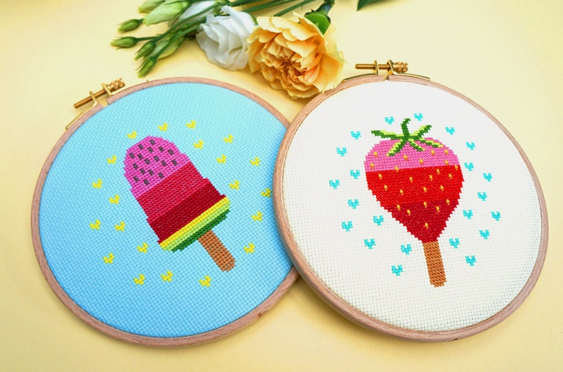 Embroidery Kit Melone am Stil DIY Kit, cross stitch kit for Summer image 9