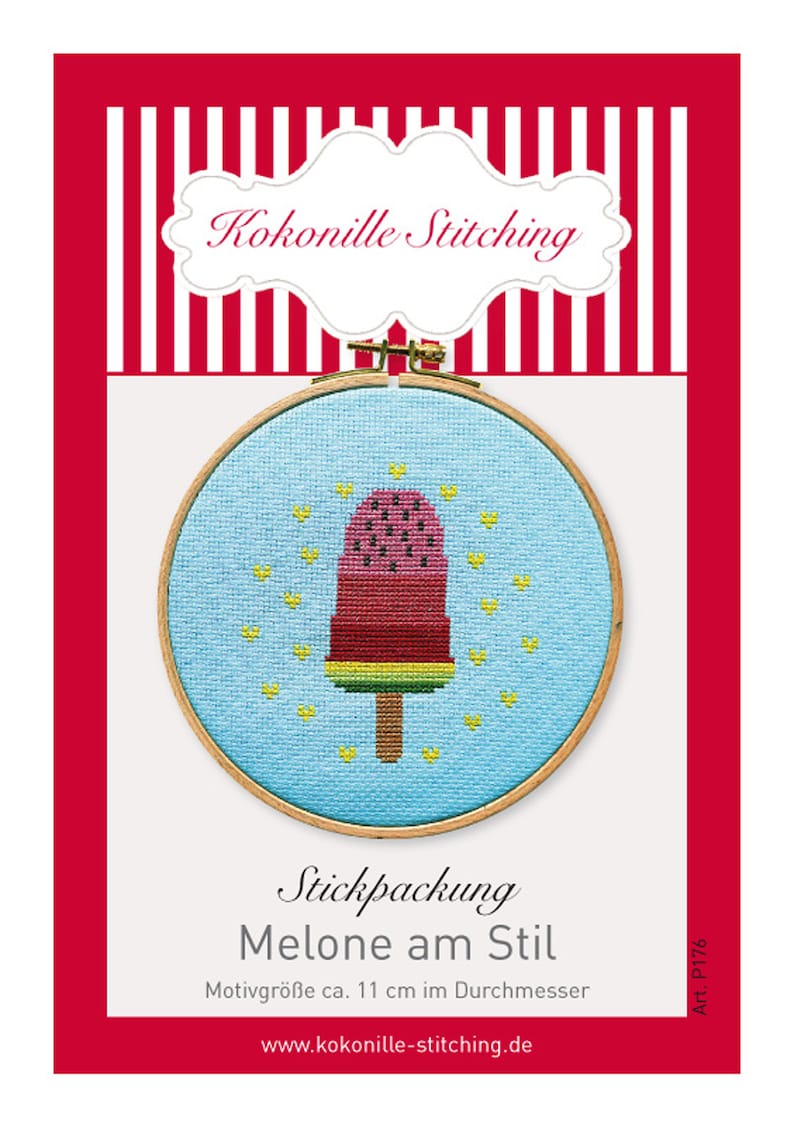 Embroidery Kit Melone am Stil DIY Kit, cross stitch kit for Summer image 5