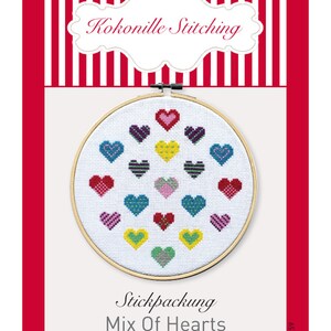 Stickset Mix of Hearts Kreuzstichpackung, DIY Kit, Bild 7