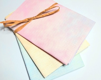 Fabric package &quot;printed Aida&quot; by DMC for embroidery with 3 colors for cross stitch