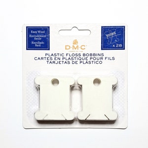 28 plastic draadwindkaarten van DMC - Bobbins