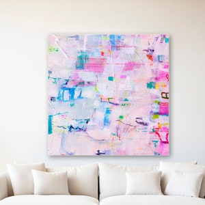 Pale Pink abstract painting, girly wall art Digital download, soft pink Printable art Pastel Wall Art Print