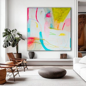 Bunte abstrakte Wandkunst, druckbare Kunst Home Decor, Wand Kunst Druck, abstrakte Malerei, bunt Digitaler Download