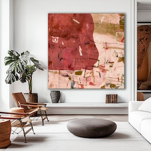Neutral Abstract painting Printable, brown and beige Abstract wall art, Japandi art Digital download