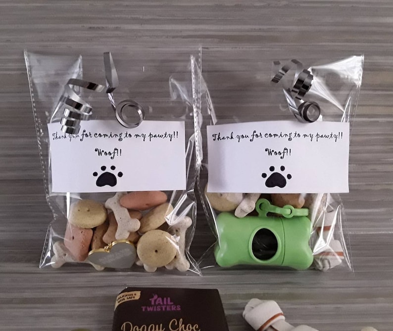 Dog Party Bags Pre Filled/ Puppy Party Bags/ Dog Treat Bags Etsy