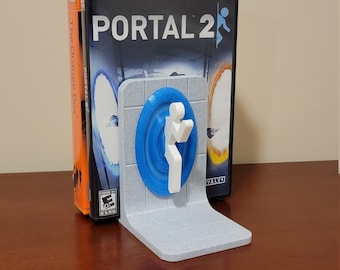 Portal Themed Bookends for Books/Games/Movies