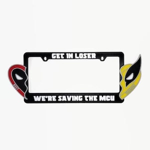 Deadpool & Wolverine License Plate Frame: 3D Printed Heart Lockets