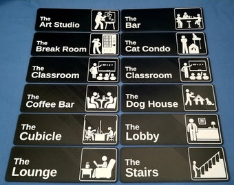 3D Printed Room Door Wall Office Signs Plaques Labels in the - Etsy