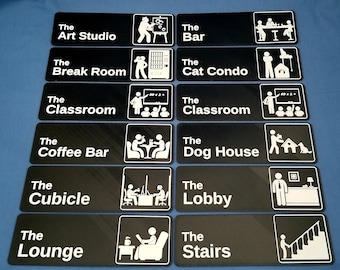 3D Printed 'The Office' Style Room Signs: Customizable