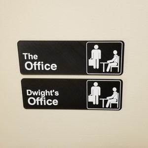 Customizable 3D Printed "The Office" TV Show Sign and Magnets