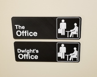 Customizable 3D Printed "The Office" TV Show Sign and Magnets