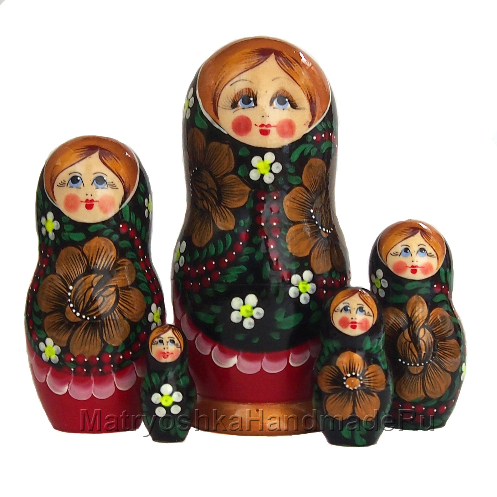 Nesting Dolls 5 pcs Authentic Russian Matryoshka Babushka Etsy