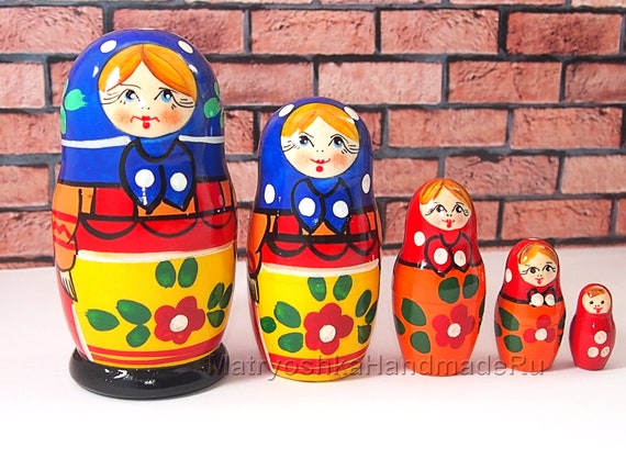 Russian doll Matryoshka Montessori Toys Rainbow Color Eco Toy Wooden Kids Nesting Doll