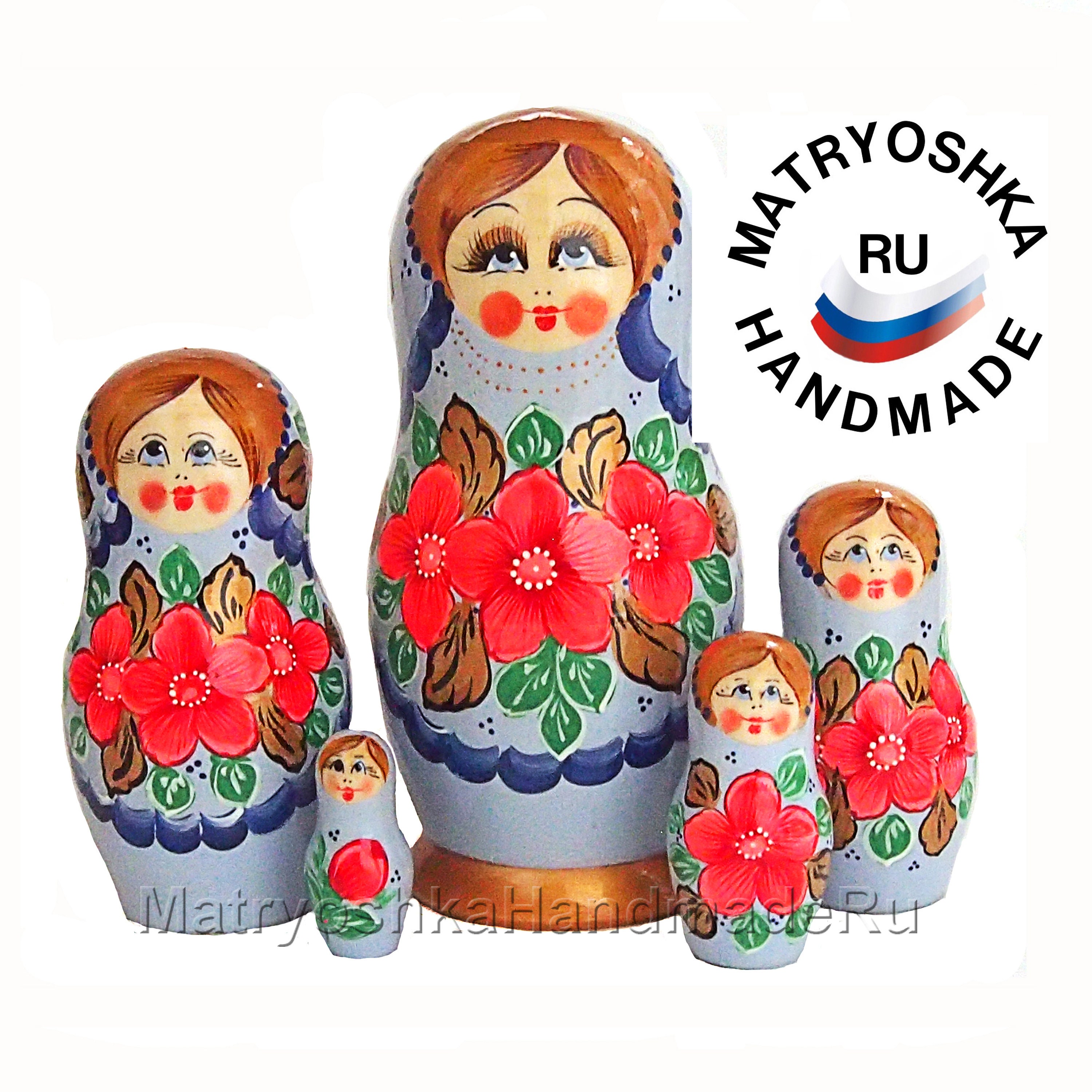 Dushing Russian Matryoshka Blank Nesting dolls paint your own set of 5