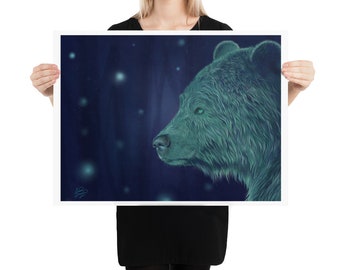 Forest Guardian Print with Border Matte Paper