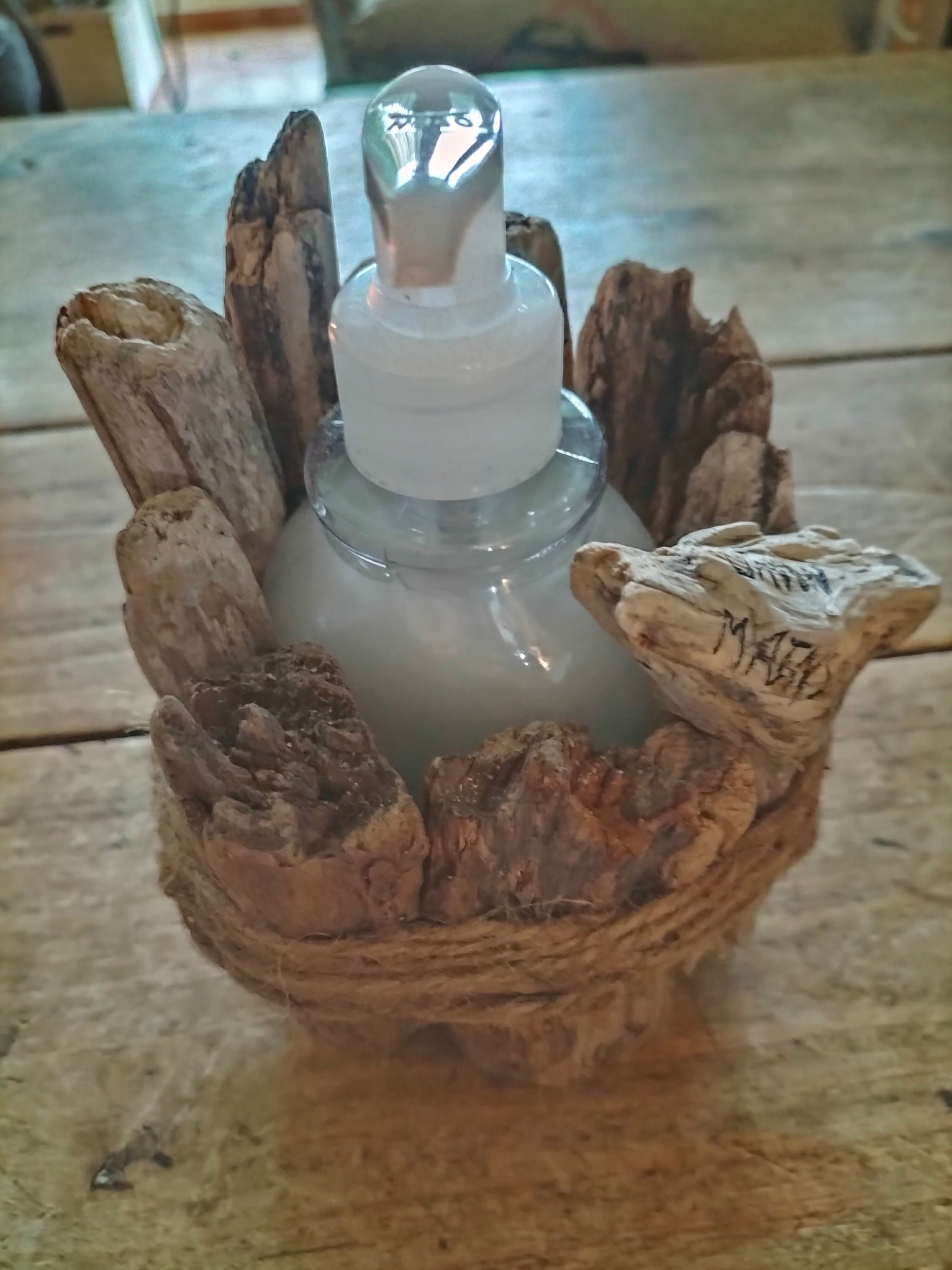Flacon de Savon Liquide en Bois Flotté