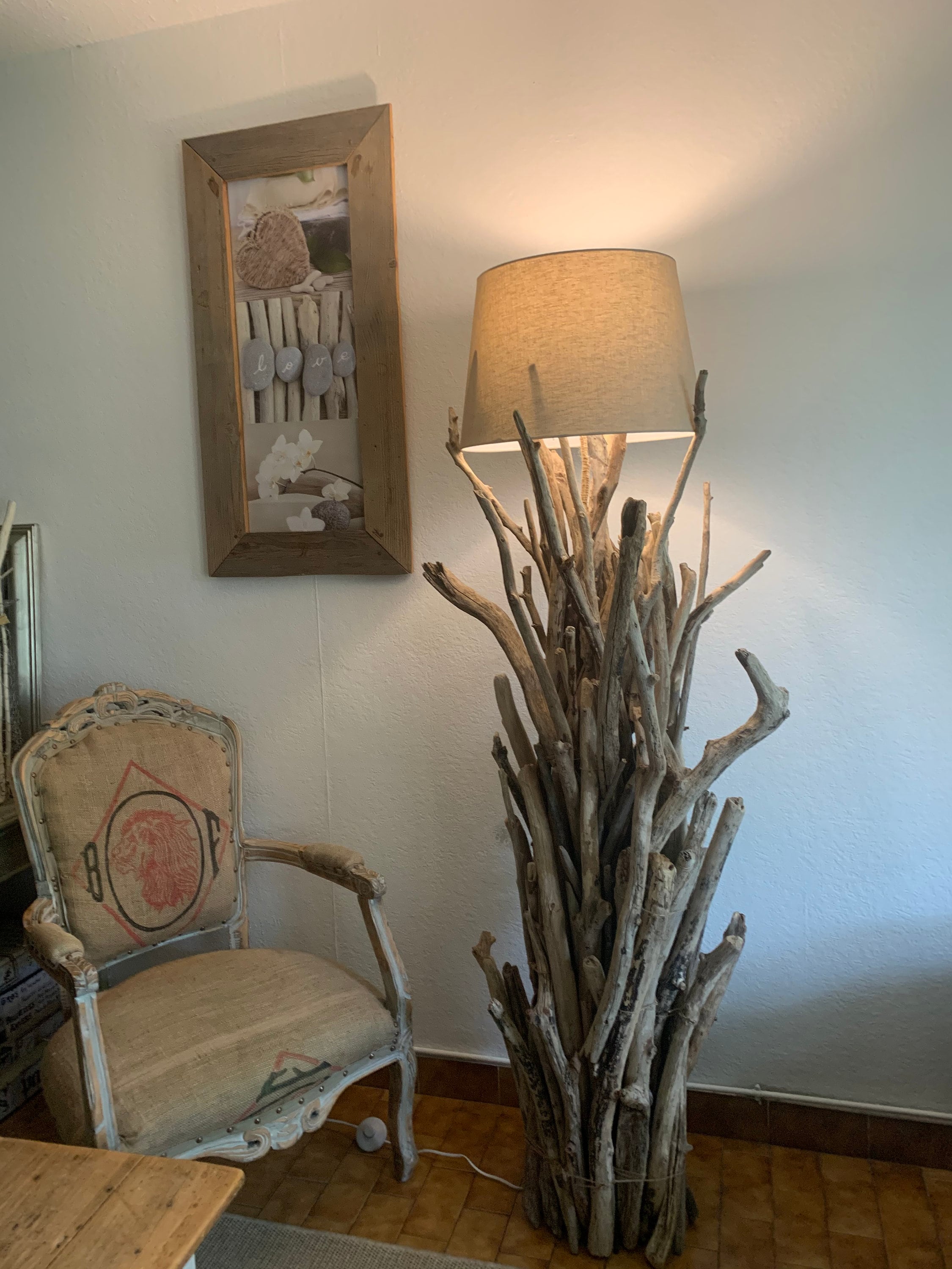 lampadaire En Bois Flotté