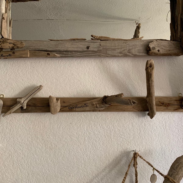 Driftwood coat hook and 5 driftwood hooks