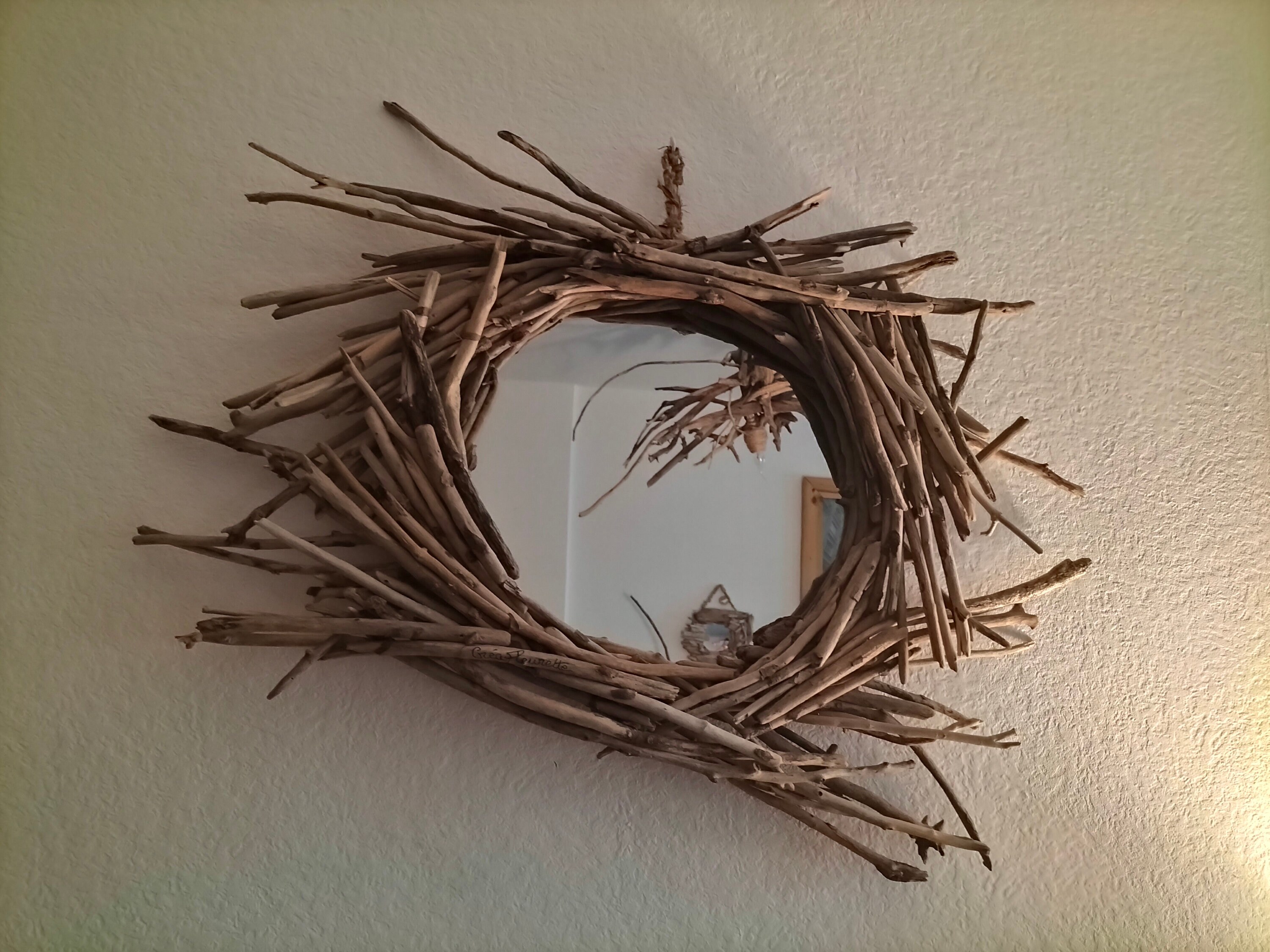 miroir Mural En Bois