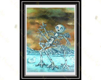 Día de Robo – Impresión artística a partir de una obra de arte acrílica original