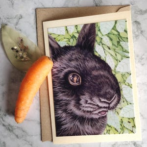 I Spy With My Little Bunny Eye... - Carte de voeux faite main avec enveloppe et intérieur vierge