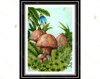 Sala de lectura - Impresión artística de una obra de arte original