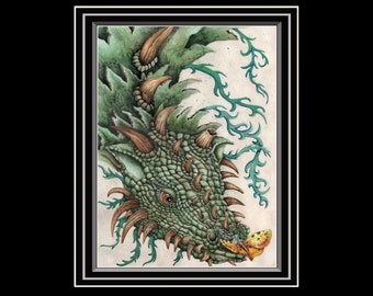 Wall Art Print ‘Dragon Butterfly’ A4, A5, A6 Print from Original Artwork