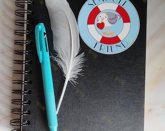 Amigos Gaviota – Pegatina autoadhesiva troquelada de Gaviota Curiosa A3