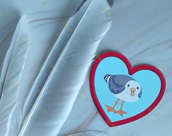 Amigos Gaviota – Pegatina autoadhesiva troquelada de Gaviota curiosa