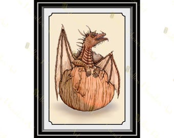 La cría de madera - Lámina artística a partir de una obra de arte original