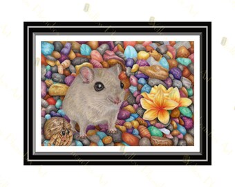 Pebble Beach - Impresión artística de una obra de arte original