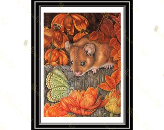 El Alce y el Flutterby – Impresión artística de una obra original